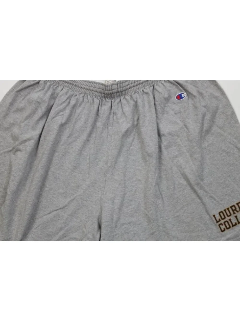 Vintage 90s Y2K Champion Mens 2XL Lourdes College Above Knee Shorts Heather Gray